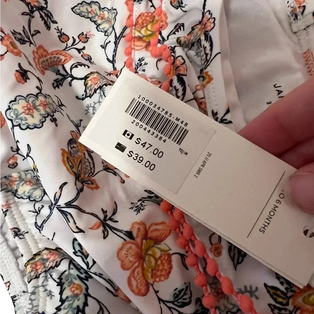 NWT Janie and Jack ruffled floral one piece